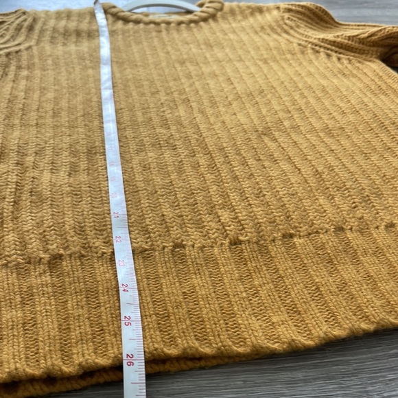 Far Afield | Mustard Tanner Ribbed Knit Lambs Wool Sweater - Picture 9 of 13